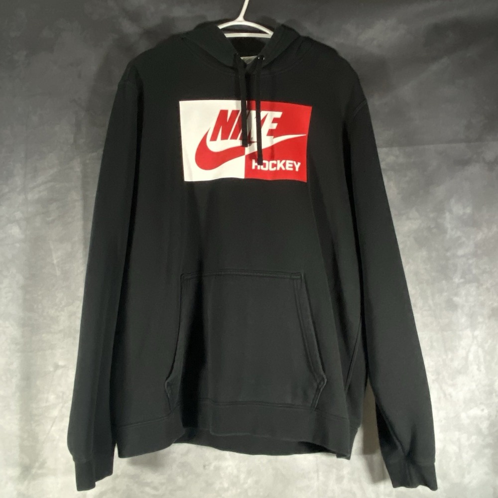 Nike Hockey Solid Sportswear Club Fleece Pullover‎ Hoodie Black Large